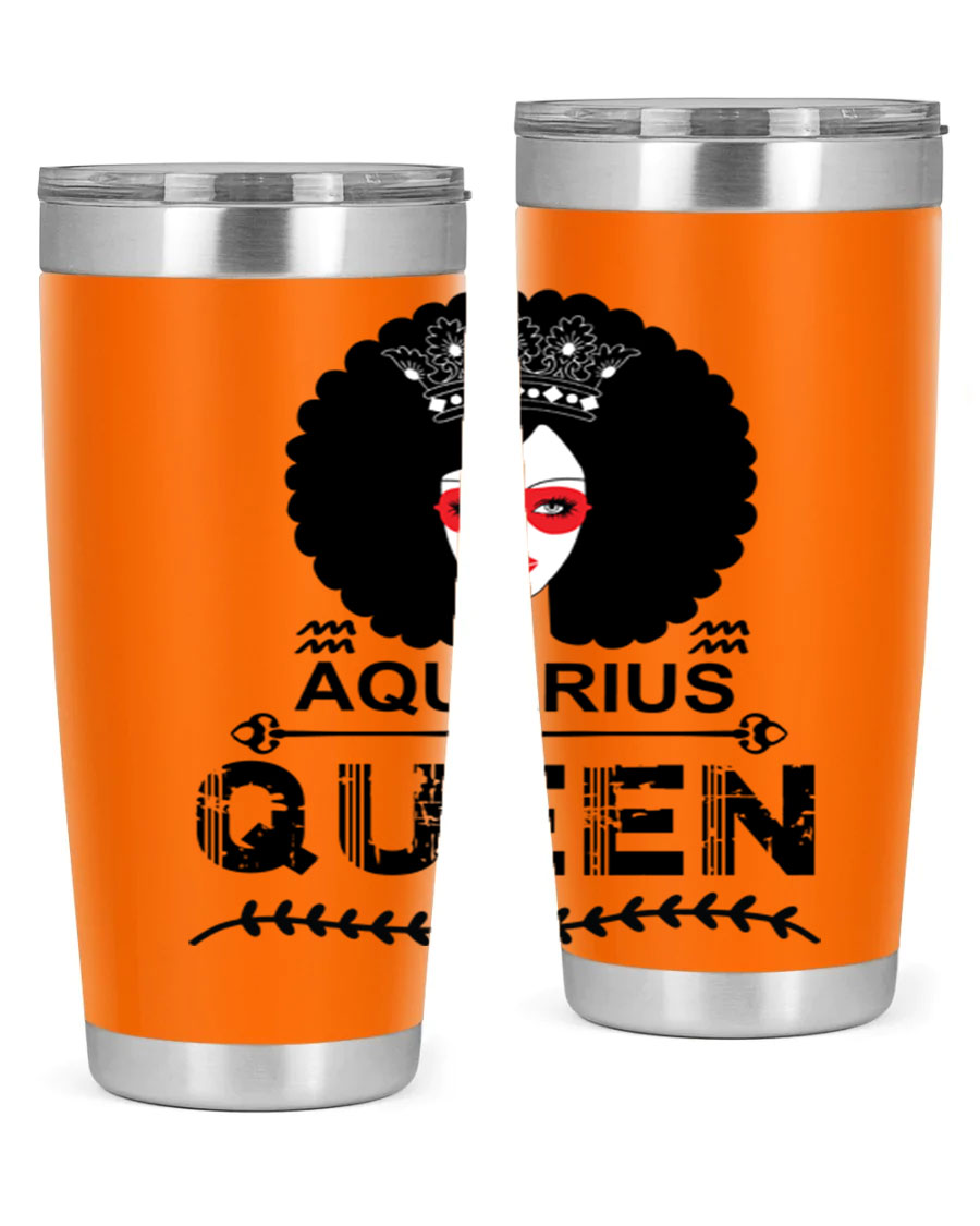 Aquarius Queen 75# Tumbler featuring a stylish design, double wall vacuum stainless steel construction, and a vibrant print, perfect for hot and cold beverages.