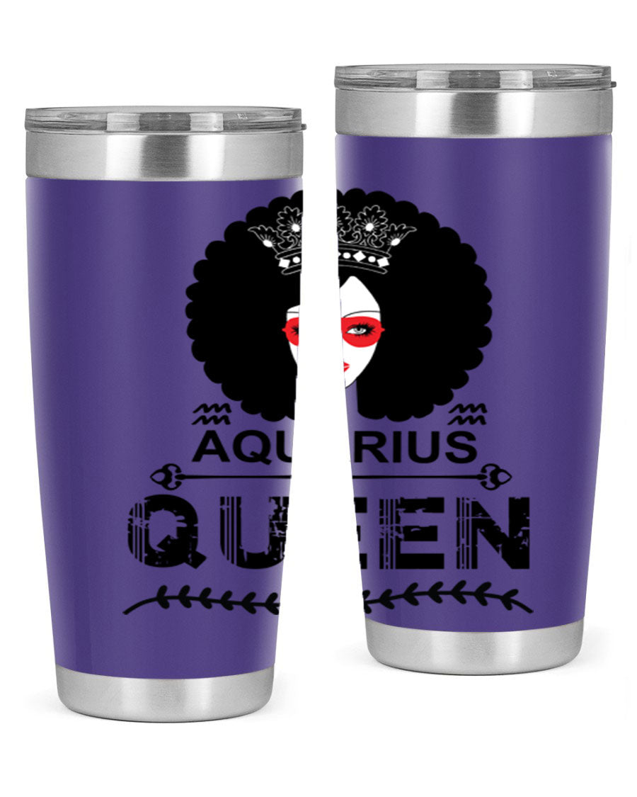 Aquarius Queen 75# Tumbler featuring a stylish design, double wall vacuum stainless steel construction, and a vibrant print, perfect for hot and cold beverages.