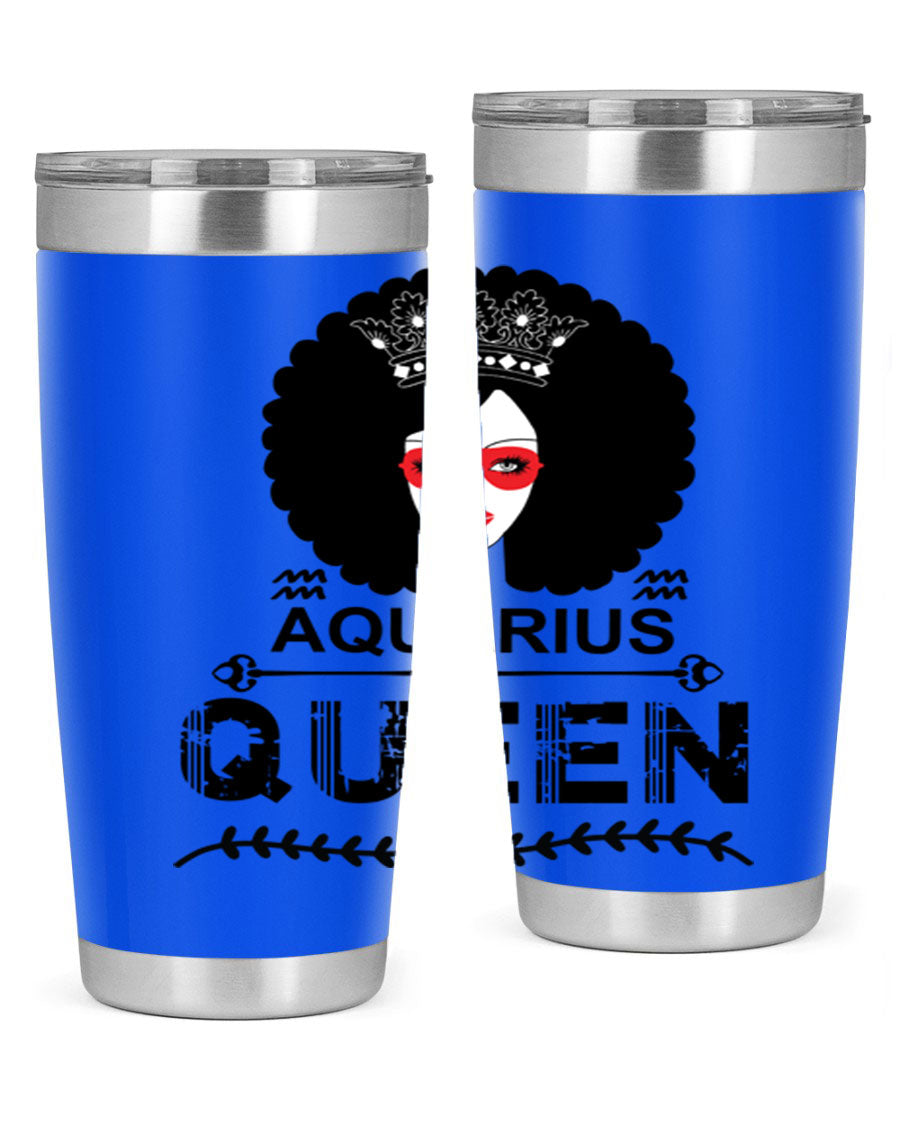 Aquarius Queen 75# Tumbler featuring a stylish design, double wall vacuum stainless steel construction, and a vibrant print, perfect for hot and cold beverages.