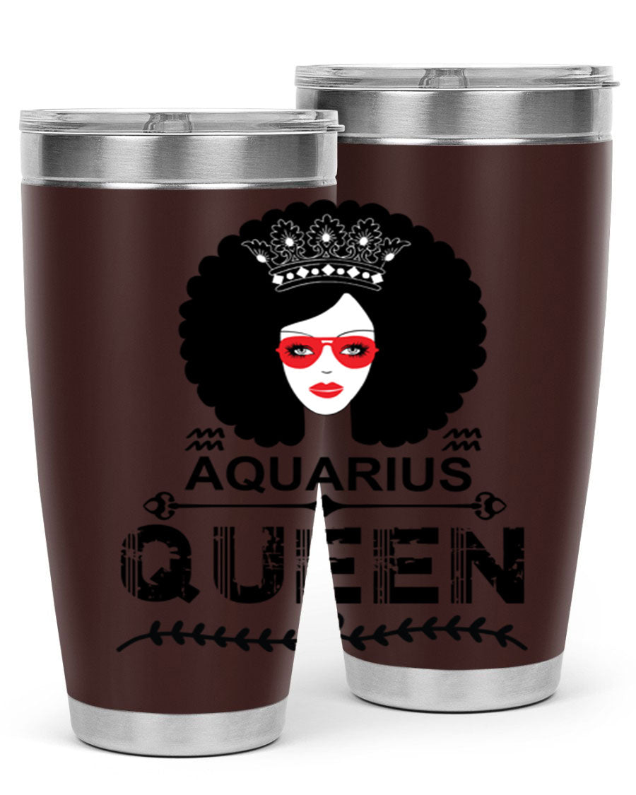 Aquarius Queen 75# Tumbler featuring a stylish design, double wall vacuum stainless steel construction, and a vibrant print, perfect for hot and cold beverages.
