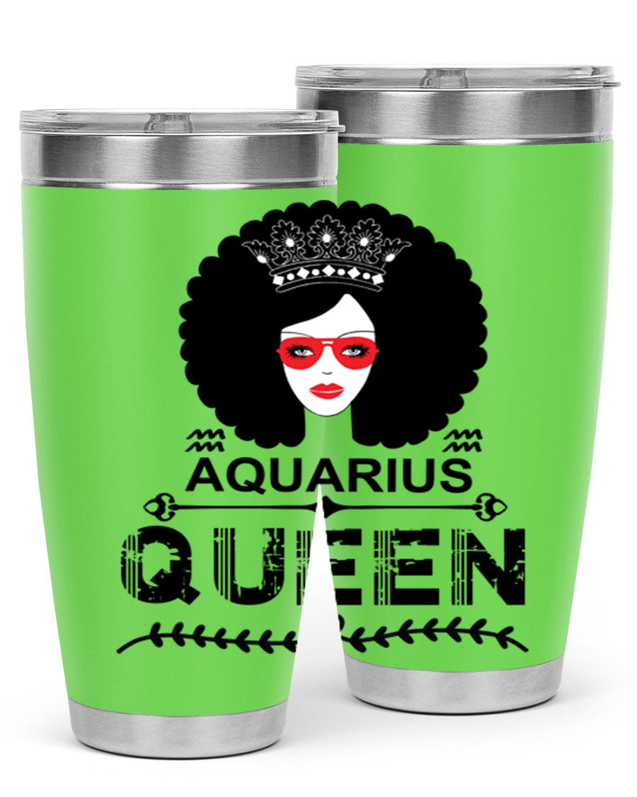 Aquarius Queen 75# Tumbler featuring a stylish design, double wall vacuum stainless steel construction, and a vibrant print, perfect for hot and cold beverages.
