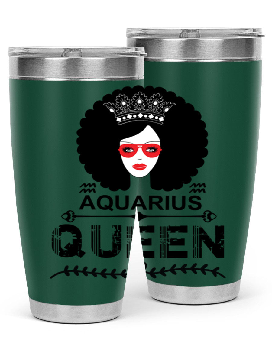 Aquarius Queen 75# Tumbler featuring a stylish design, double wall vacuum stainless steel construction, and a vibrant print, perfect for hot and cold beverages.