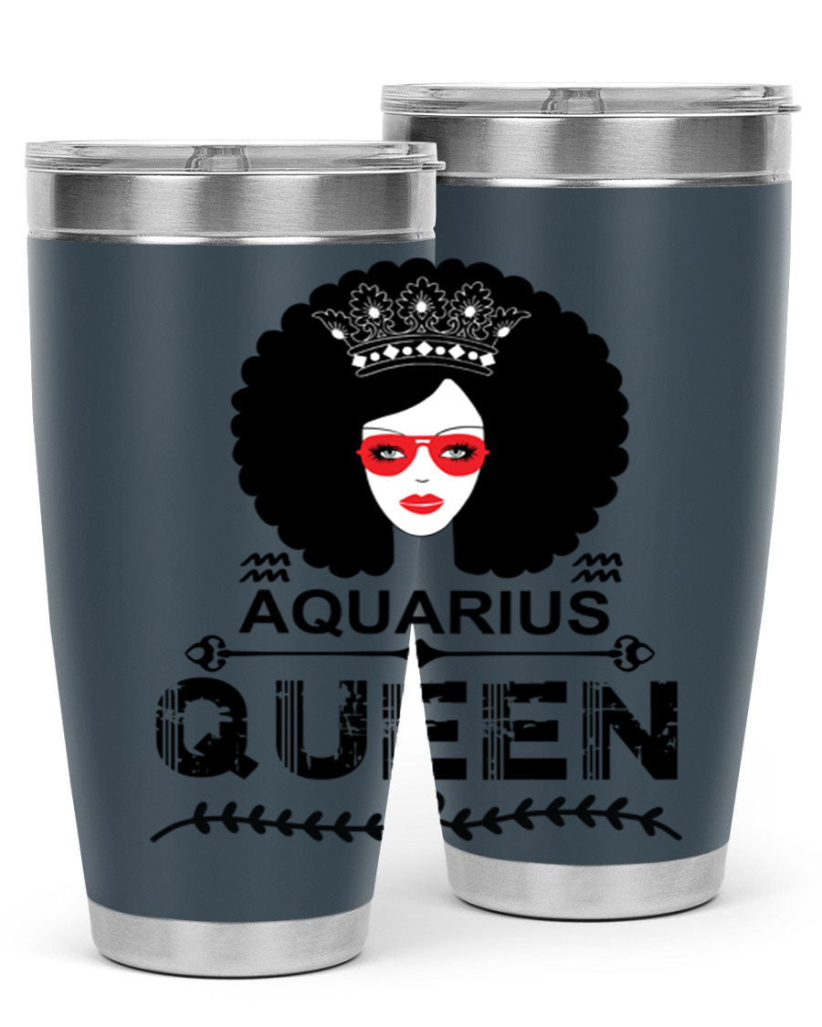 Aquarius Queen 75# Tumbler featuring a stylish design, double wall vacuum stainless steel construction, and a vibrant print, perfect for hot and cold beverages.