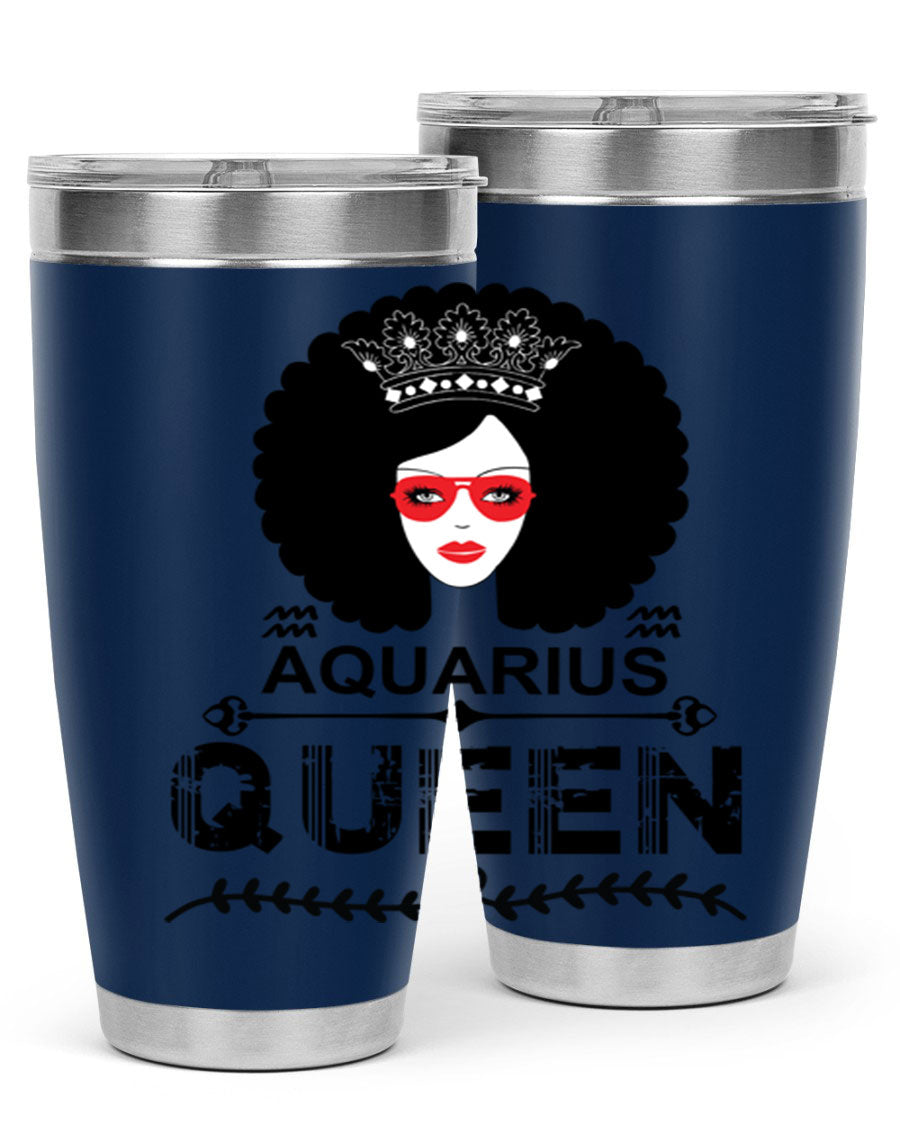 Aquarius Queen 75# Tumbler featuring a stylish design, double wall vacuum stainless steel construction, and a vibrant print, perfect for hot and cold beverages.