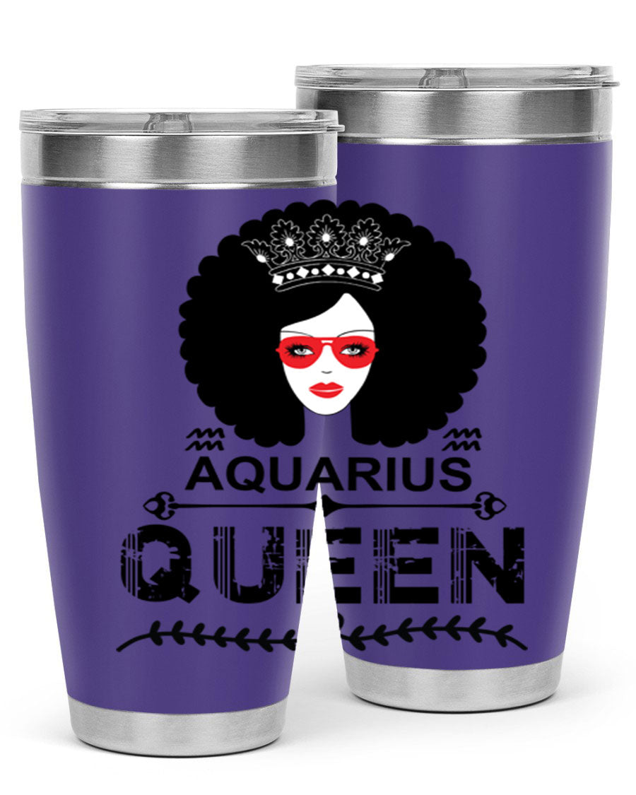 Aquarius Queen 75# Tumbler featuring a stylish design, double wall vacuum stainless steel construction, and a vibrant print, perfect for hot and cold beverages.