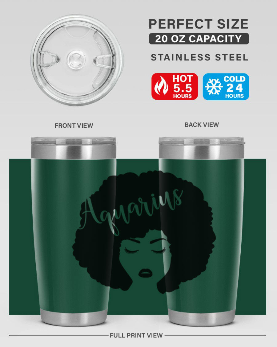 Aquarius62# 20oz Tumbler in stainless steel with a stylish design, perfect for keeping drinks hot or cold.