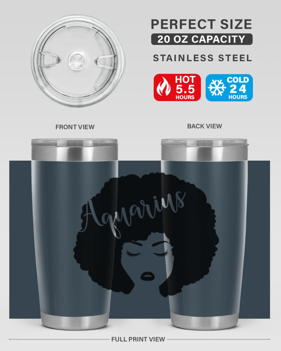 Aquarius62# 20oz Tumbler in stainless steel with a stylish design, perfect for keeping drinks hot or cold.