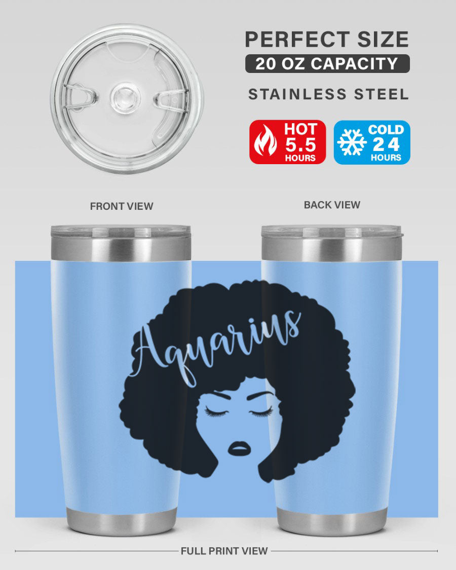 Aquarius62# 20oz Tumbler in stainless steel with a stylish design, perfect for keeping drinks hot or cold.