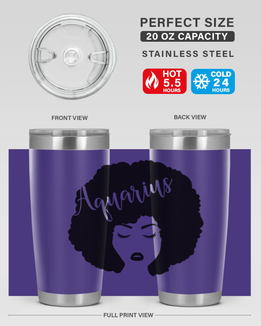 Aquarius62# 20oz Tumbler in stainless steel with a stylish design, perfect for keeping drinks hot or cold.