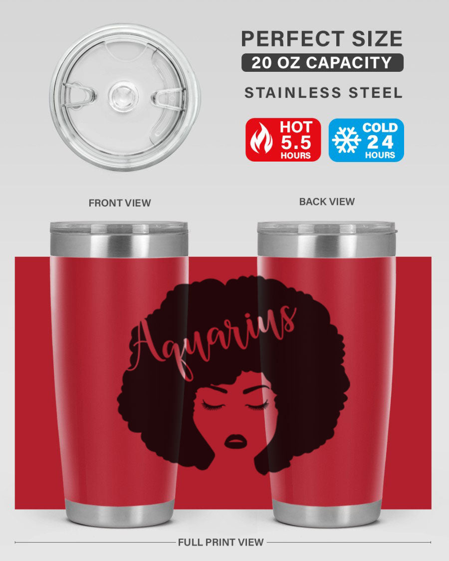 Aquarius62# 20oz Tumbler in stainless steel with a stylish design, perfect for keeping drinks hot or cold.