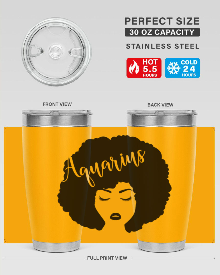 Aquarius62# 20oz Tumbler in stainless steel with a stylish design, perfect for keeping drinks hot or cold.