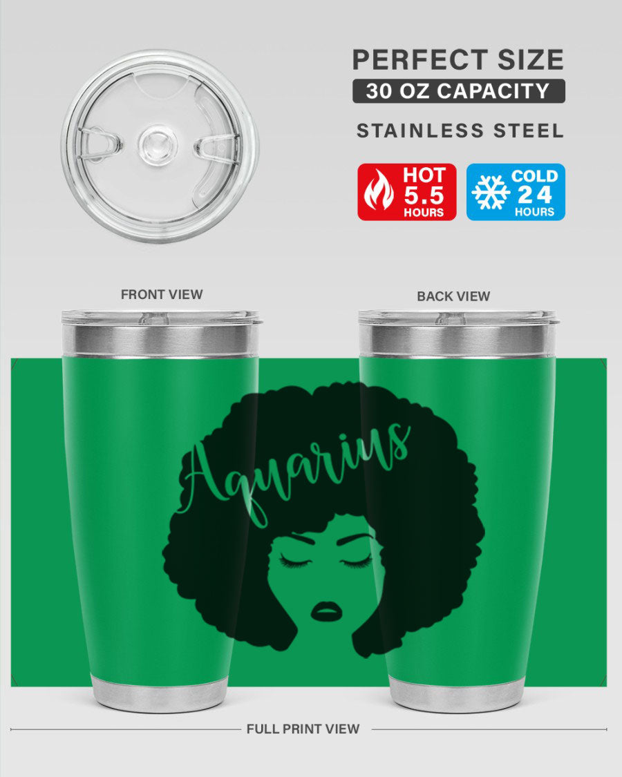 Aquarius62# 20oz Tumbler in stainless steel with a stylish design, perfect for keeping drinks hot or cold.