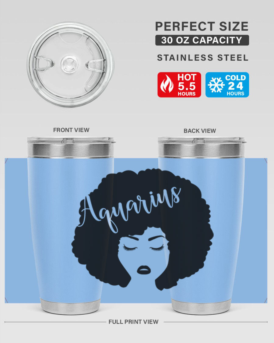 Aquarius62# 20oz Tumbler in stainless steel with a stylish design, perfect for keeping drinks hot or cold.