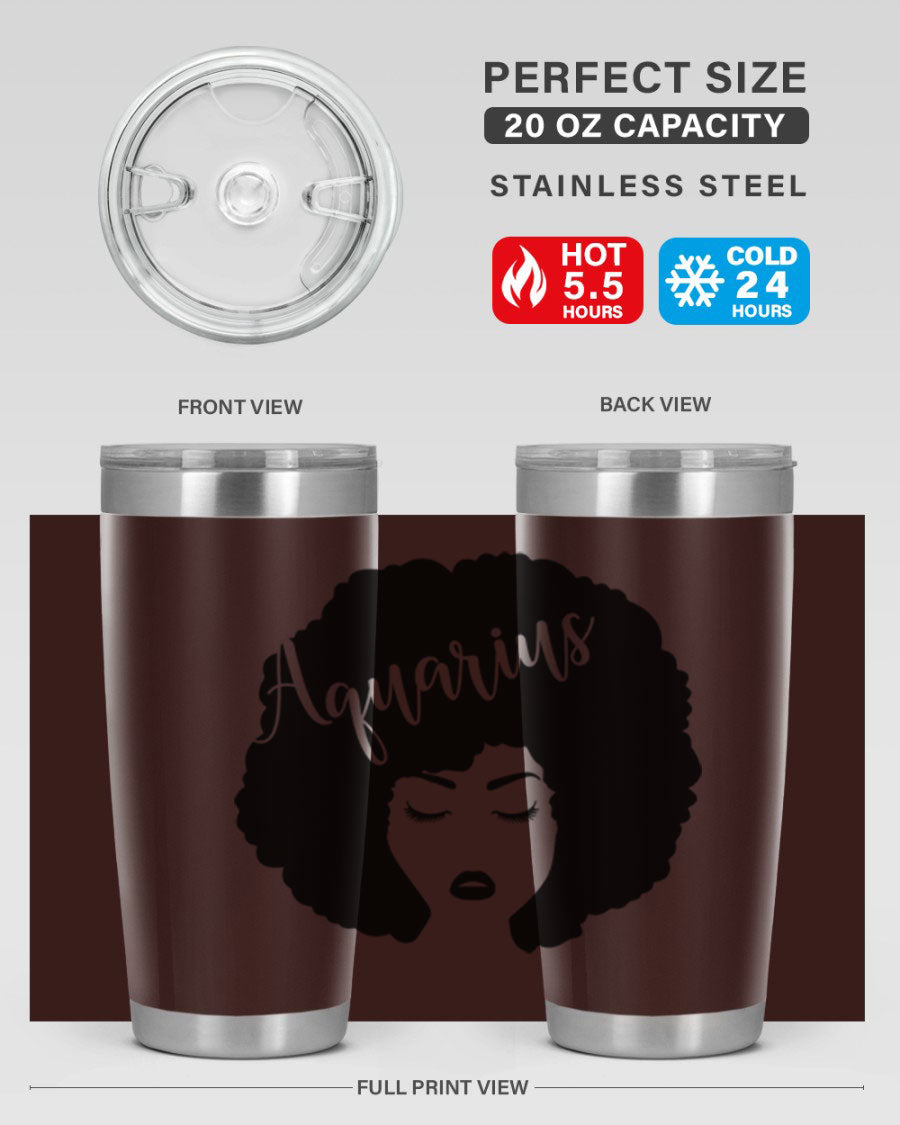 Aquarius62# 20oz Tumbler in stainless steel with a stylish design, perfect for keeping drinks hot or cold.