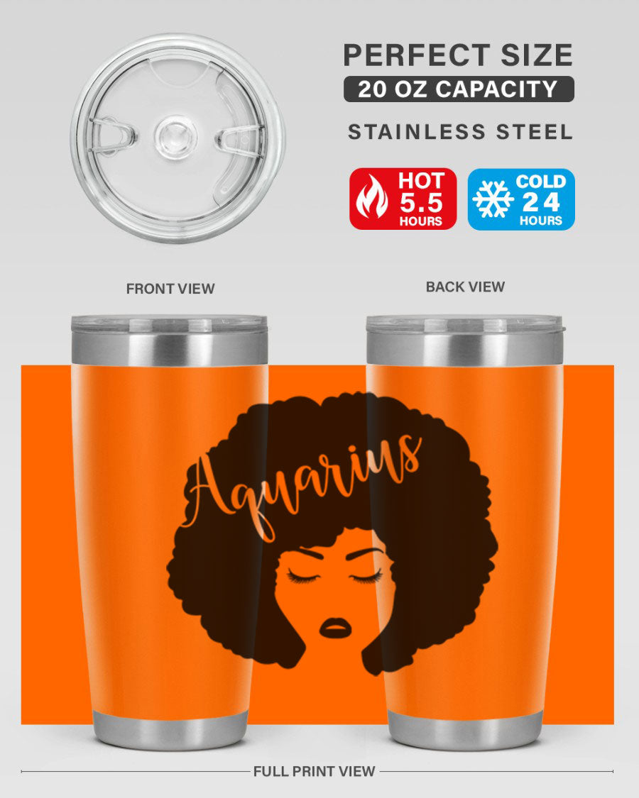 Aquarius62# 20oz Tumbler in stainless steel with a stylish design, perfect for keeping drinks hot or cold.