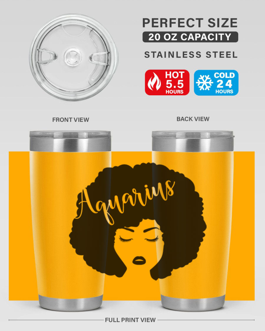 Aquarius62# 20oz Tumbler in stainless steel with a stylish design, perfect for keeping drinks hot or cold.