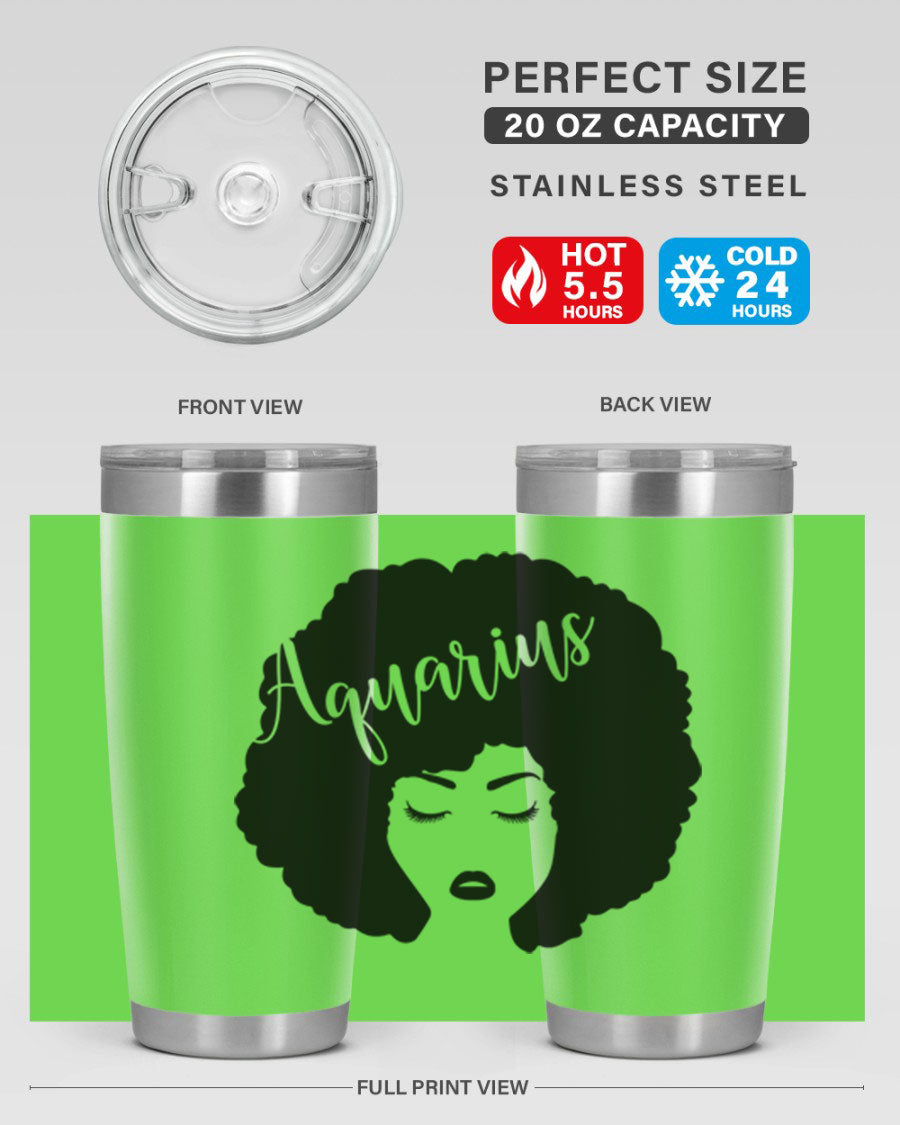 Aquarius62# 20oz Tumbler in stainless steel with a stylish design, perfect for keeping drinks hot or cold.