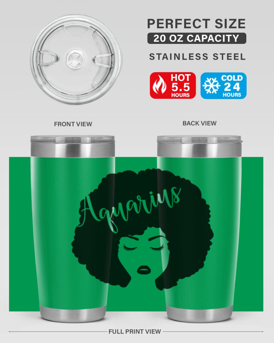 Aquarius62# 20oz Tumbler in stainless steel with a stylish design, perfect for keeping drinks hot or cold.