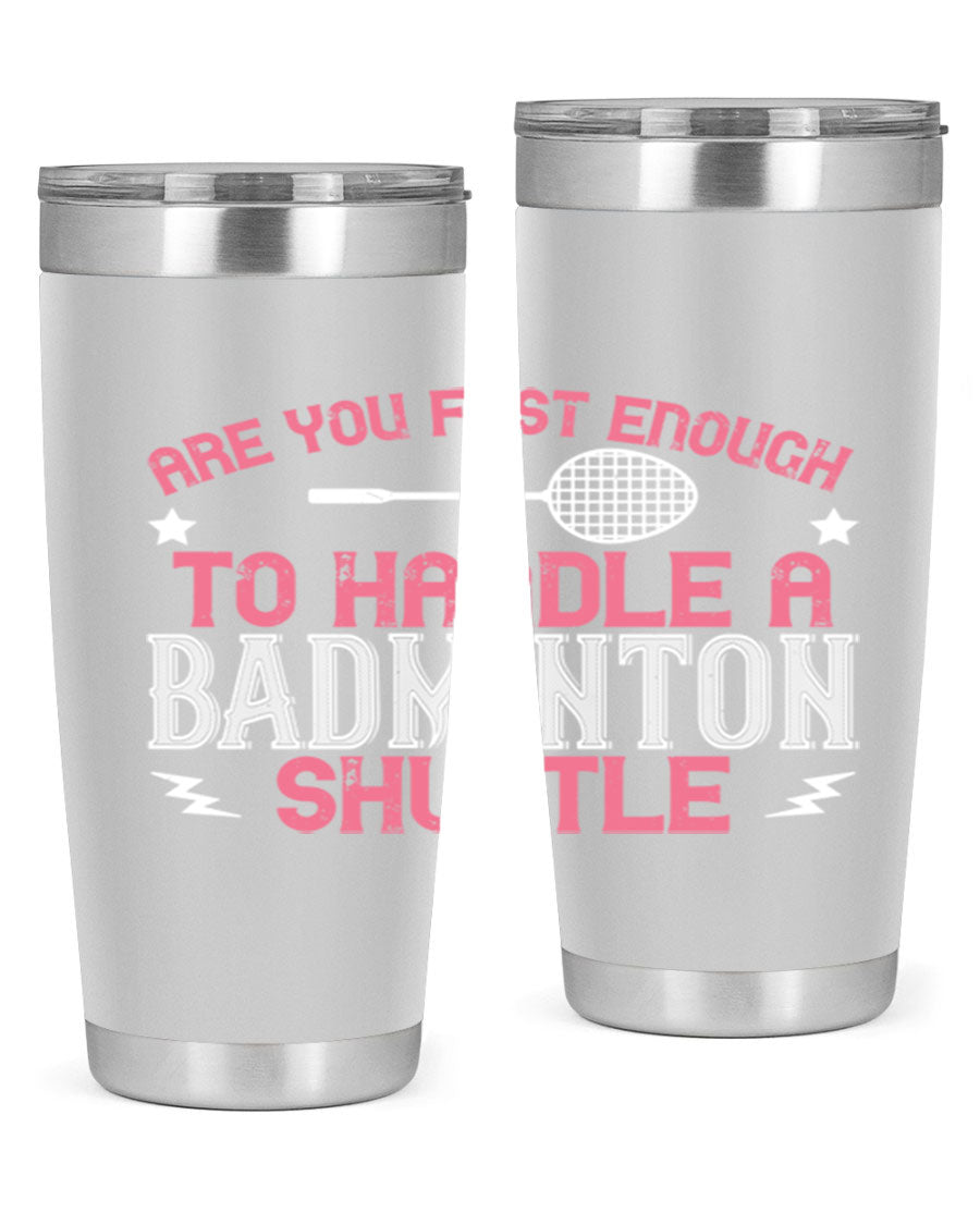 Badminton 1846# Tumbler in stainless steel with a sleek design, perfect for hot and cold beverages.