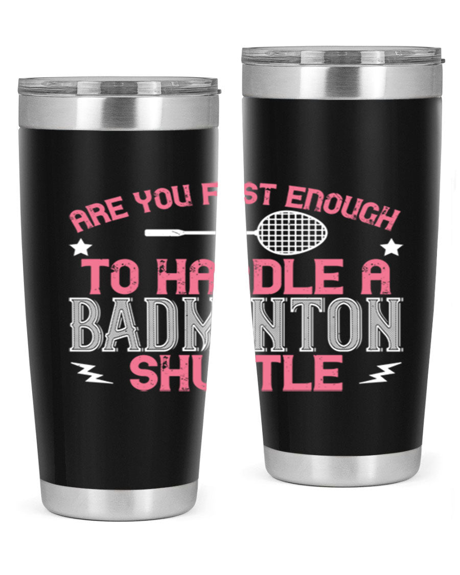 Badminton 1846# Tumbler in stainless steel with a sleek design, perfect for hot and cold beverages.