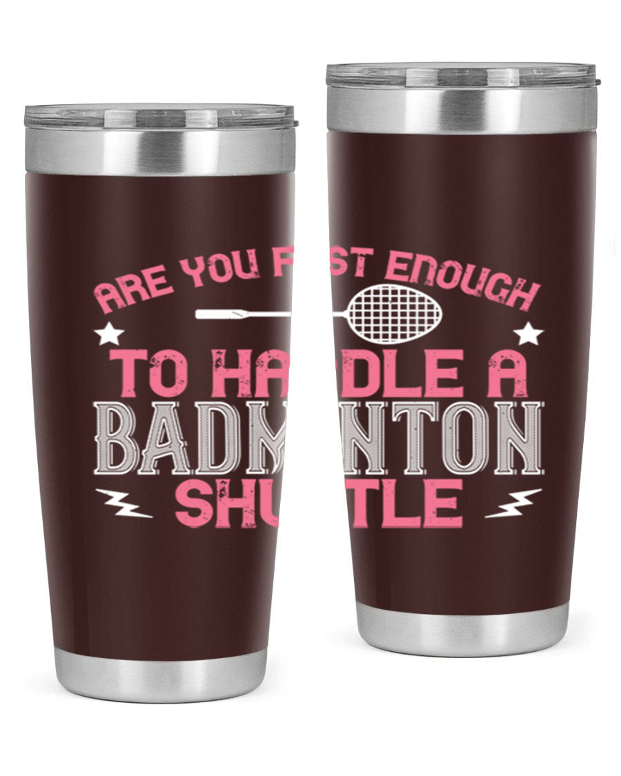 Badminton 1846# Tumbler in stainless steel with a sleek design, perfect for hot and cold beverages.