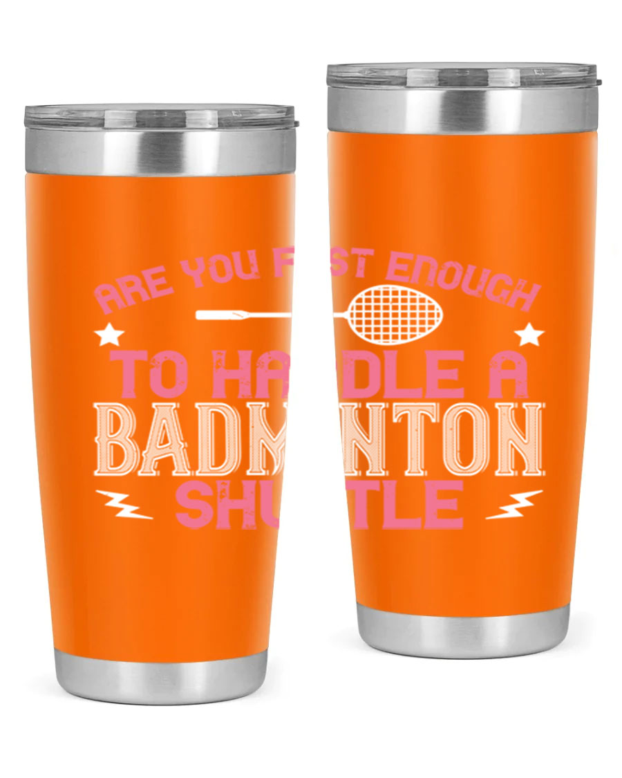 Badminton 1846# Tumbler in stainless steel with a sleek design, perfect for hot and cold beverages.