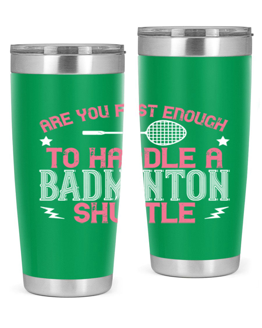 Badminton 1846# Tumbler in stainless steel with a sleek design, perfect for hot and cold beverages.