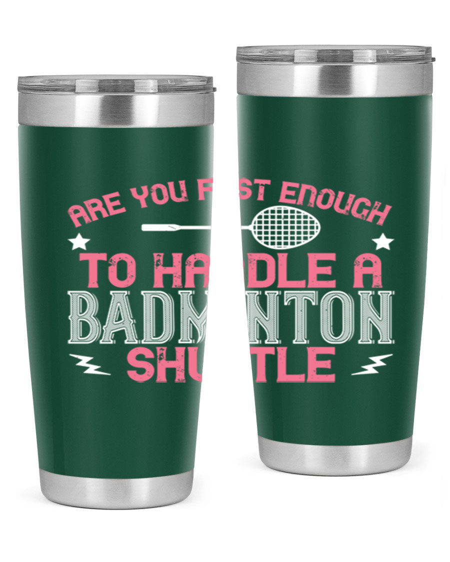 Badminton 1846# Tumbler in stainless steel with a sleek design, perfect for hot and cold beverages.