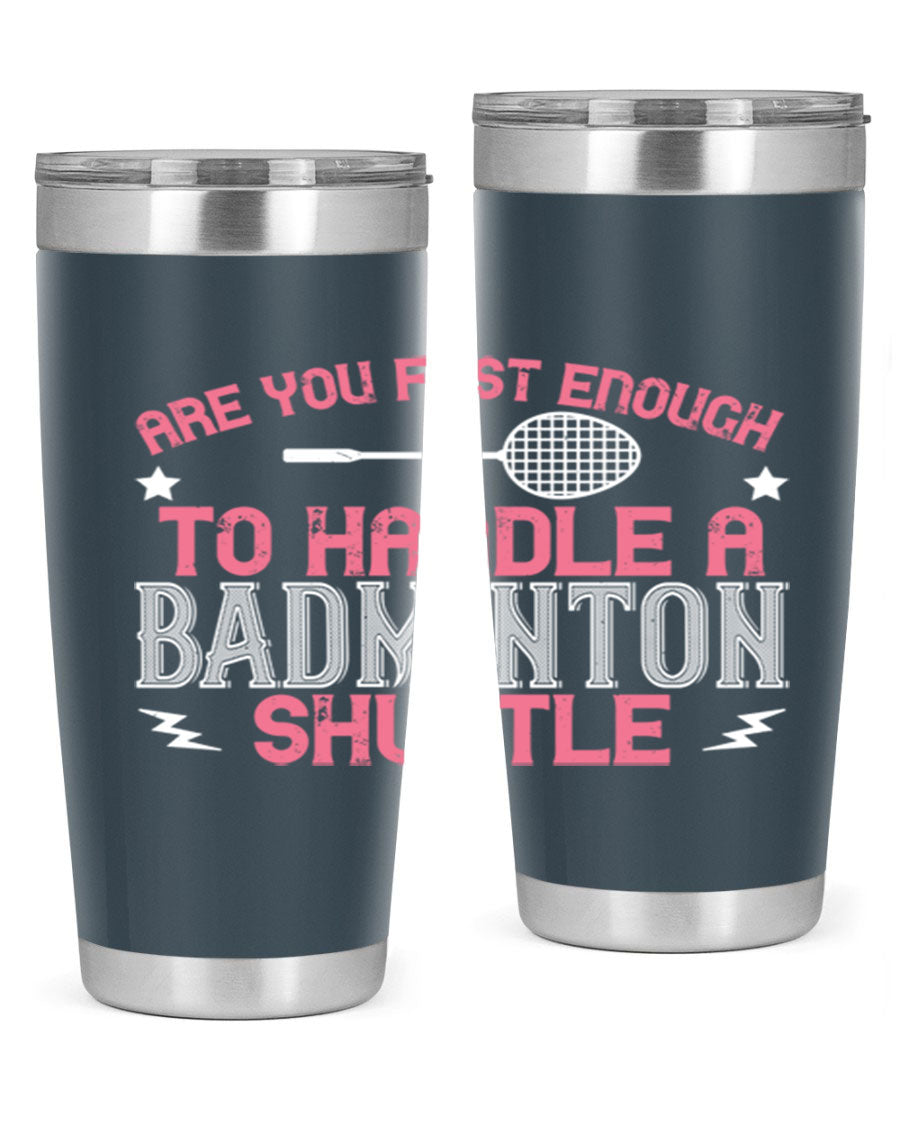 Badminton 1846# Tumbler in stainless steel with a sleek design, perfect for hot and cold beverages.