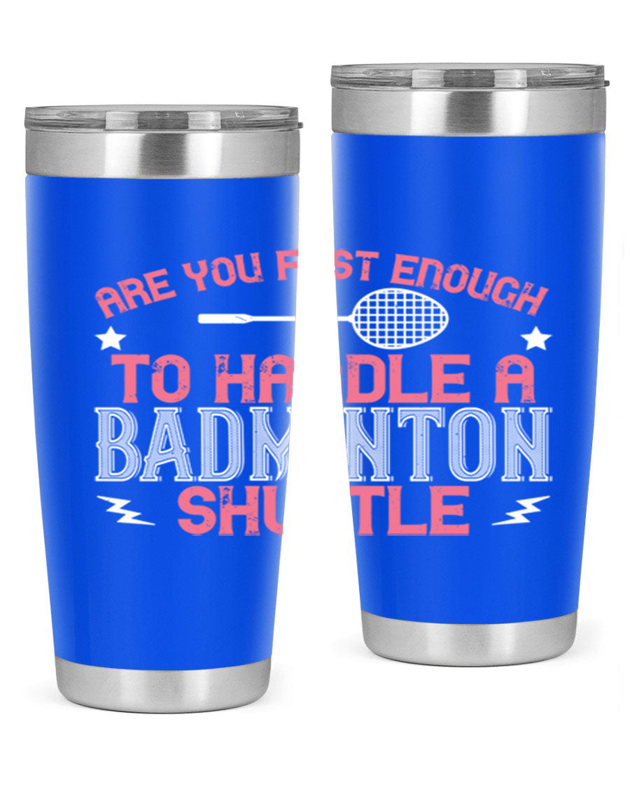 Badminton 1846# Tumbler in stainless steel with a sleek design, perfect for hot and cold beverages.