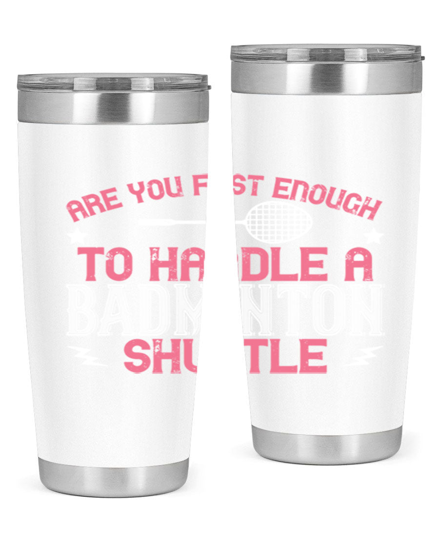 Badminton 1846# Tumbler in stainless steel with a sleek design, perfect for hot and cold beverages.