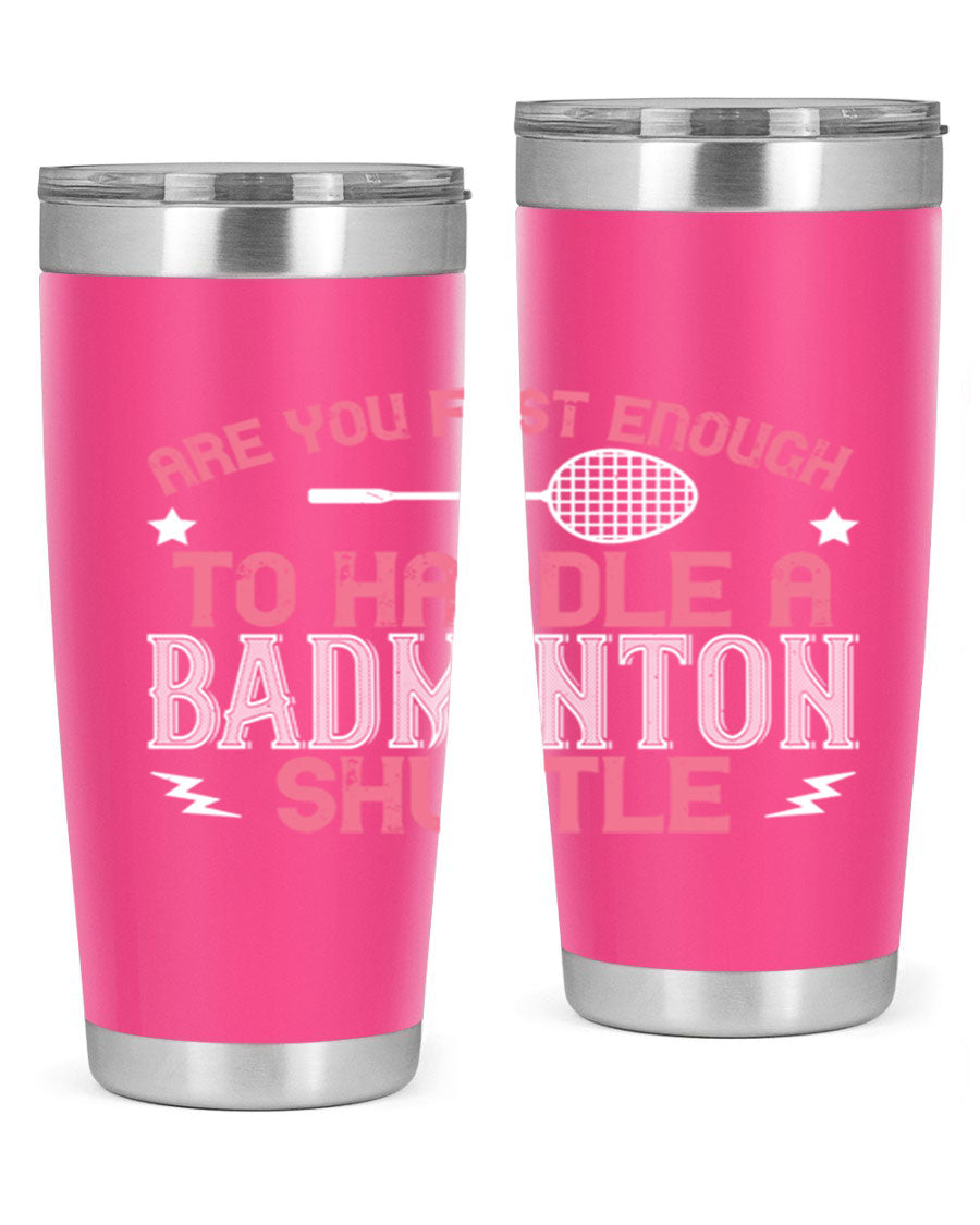 Badminton 1846# Tumbler in stainless steel with a sleek design, perfect for hot and cold beverages.