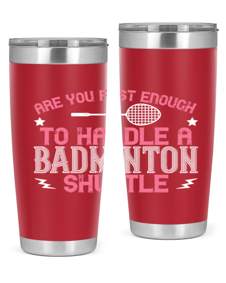 Badminton 1846# Tumbler in stainless steel with a sleek design, perfect for hot and cold beverages.