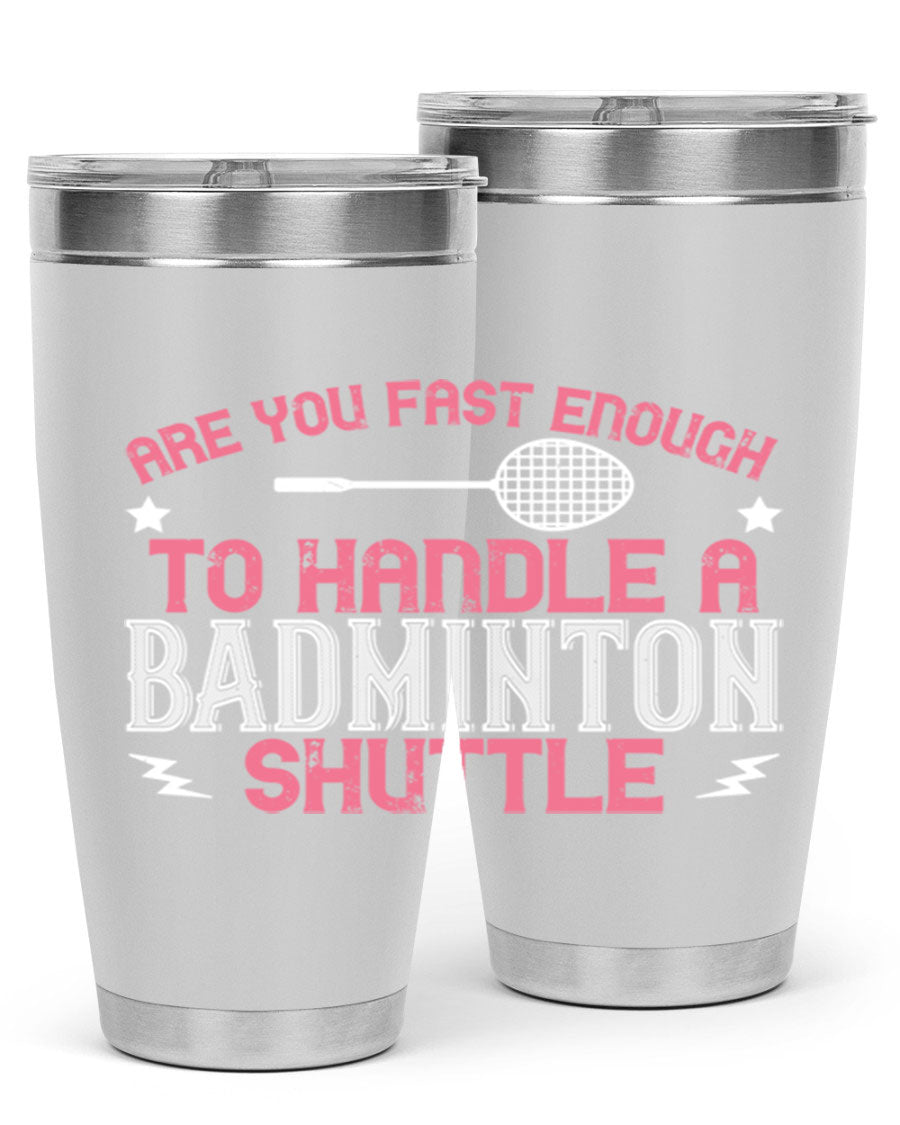 Badminton 1846# Tumbler in stainless steel with a sleek design, perfect for hot and cold beverages.