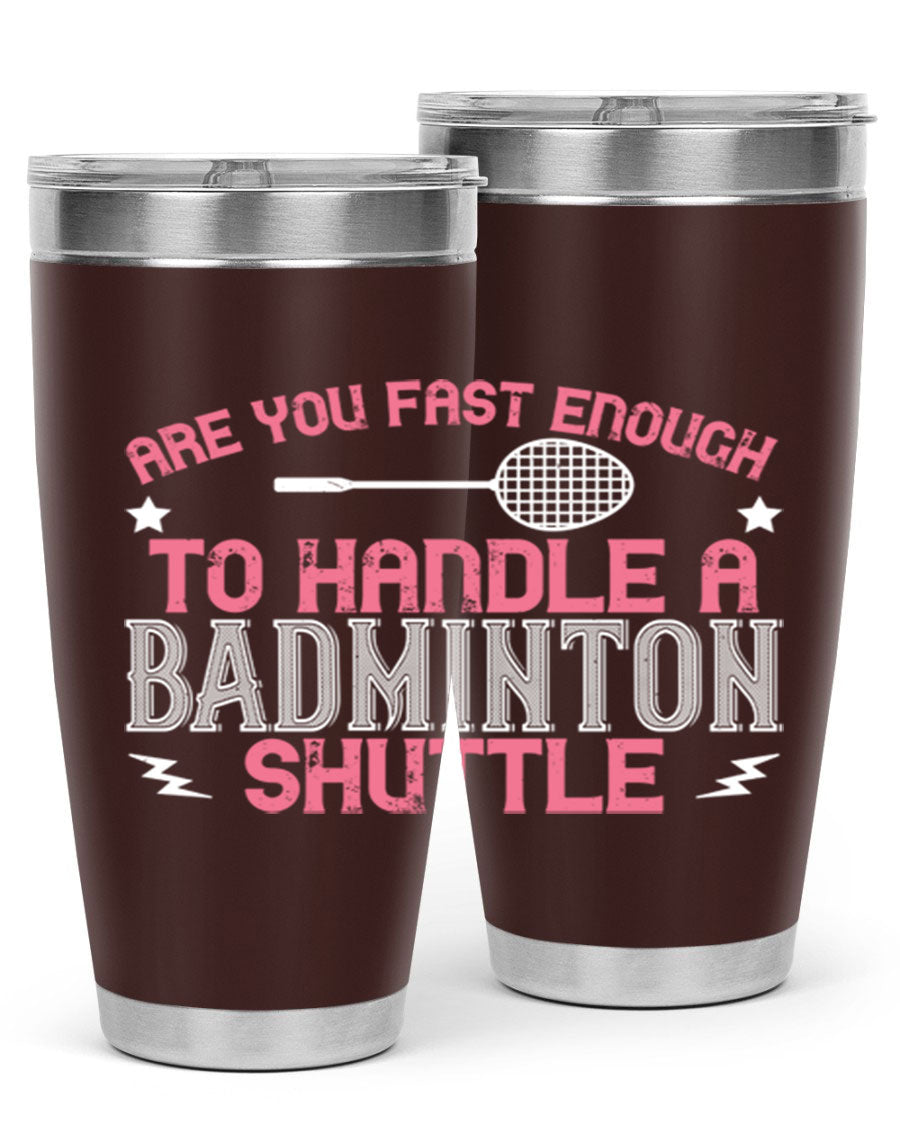 Badminton 1846# Tumbler in stainless steel with a sleek design, perfect for hot and cold beverages.