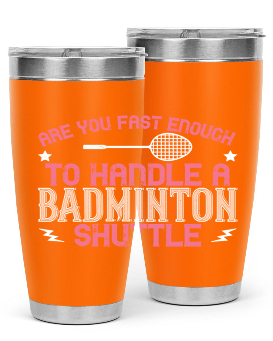 Badminton 1846# Tumbler in stainless steel with a sleek design, perfect for hot and cold beverages.
