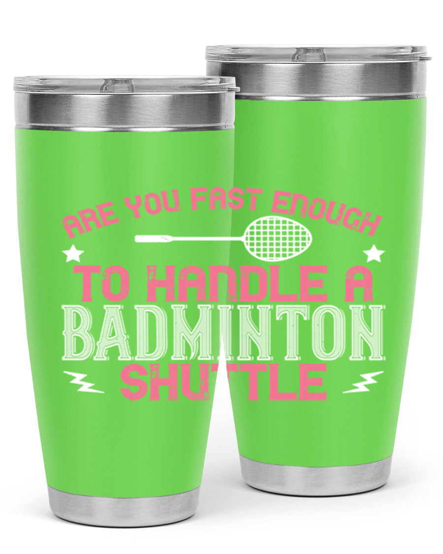 Badminton 1846# Tumbler in stainless steel with a sleek design, perfect for hot and cold beverages.