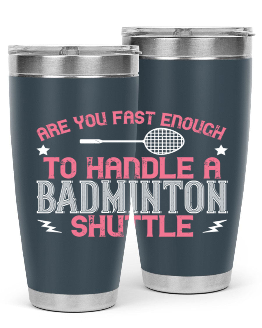 Badminton 1846# Tumbler in stainless steel with a sleek design, perfect for hot and cold beverages.