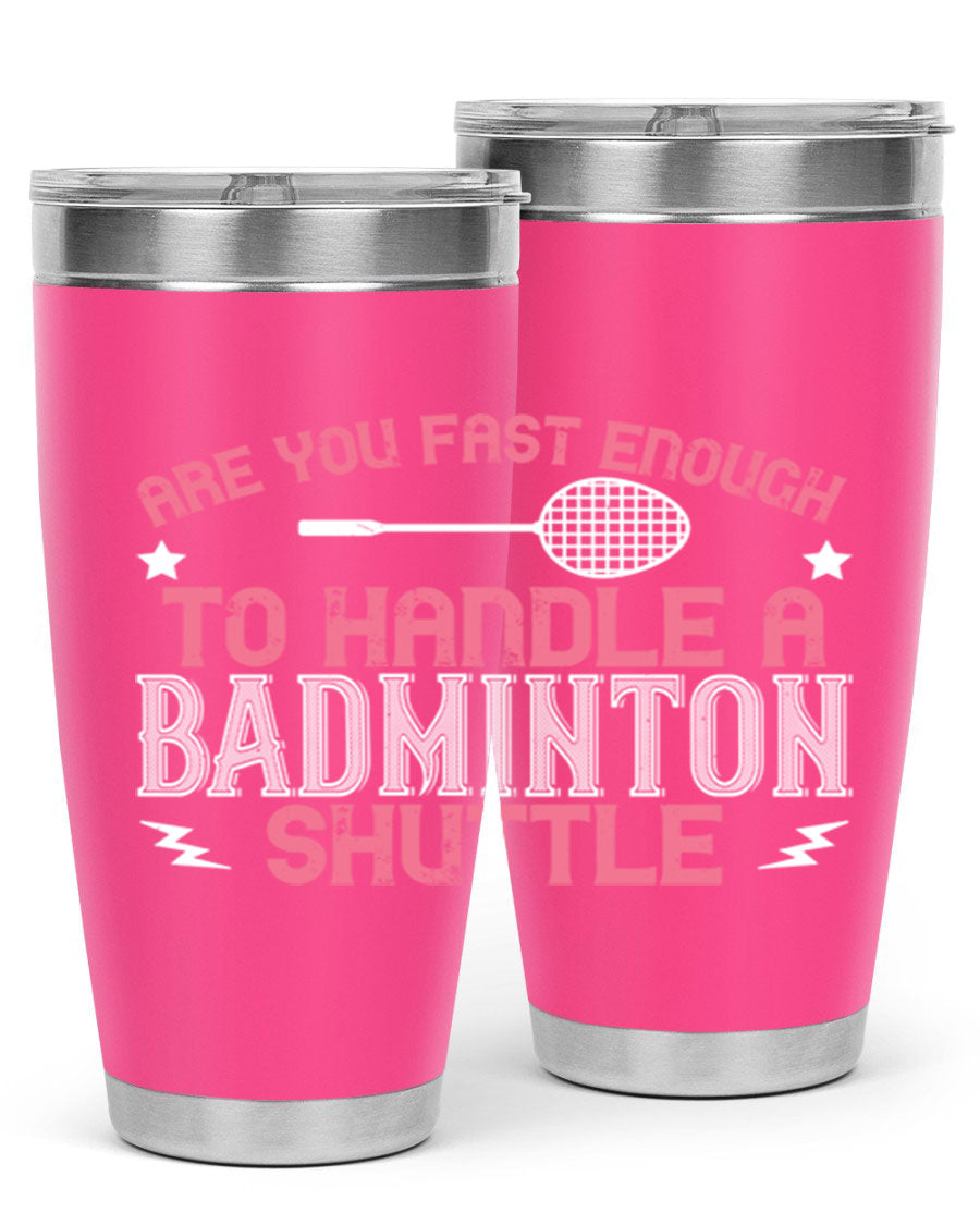 Badminton 1846# Tumbler in stainless steel with a sleek design, perfect for hot and cold beverages.