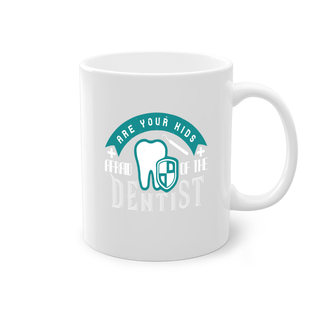 Are your kids afraid of the Dentist Style 6# Mug with colorful handle and glossy finish, perfect for coffee or tea.