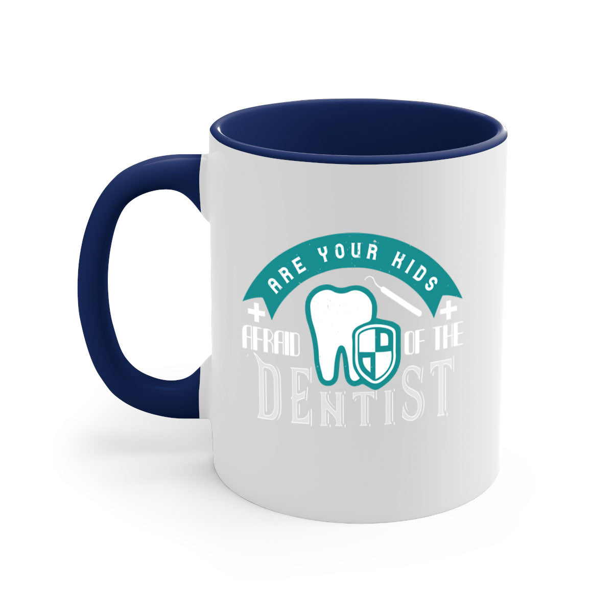 Are your kids afraid of the Dentist Style 6# Mug with colorful handle and glossy finish, perfect for coffee or tea.