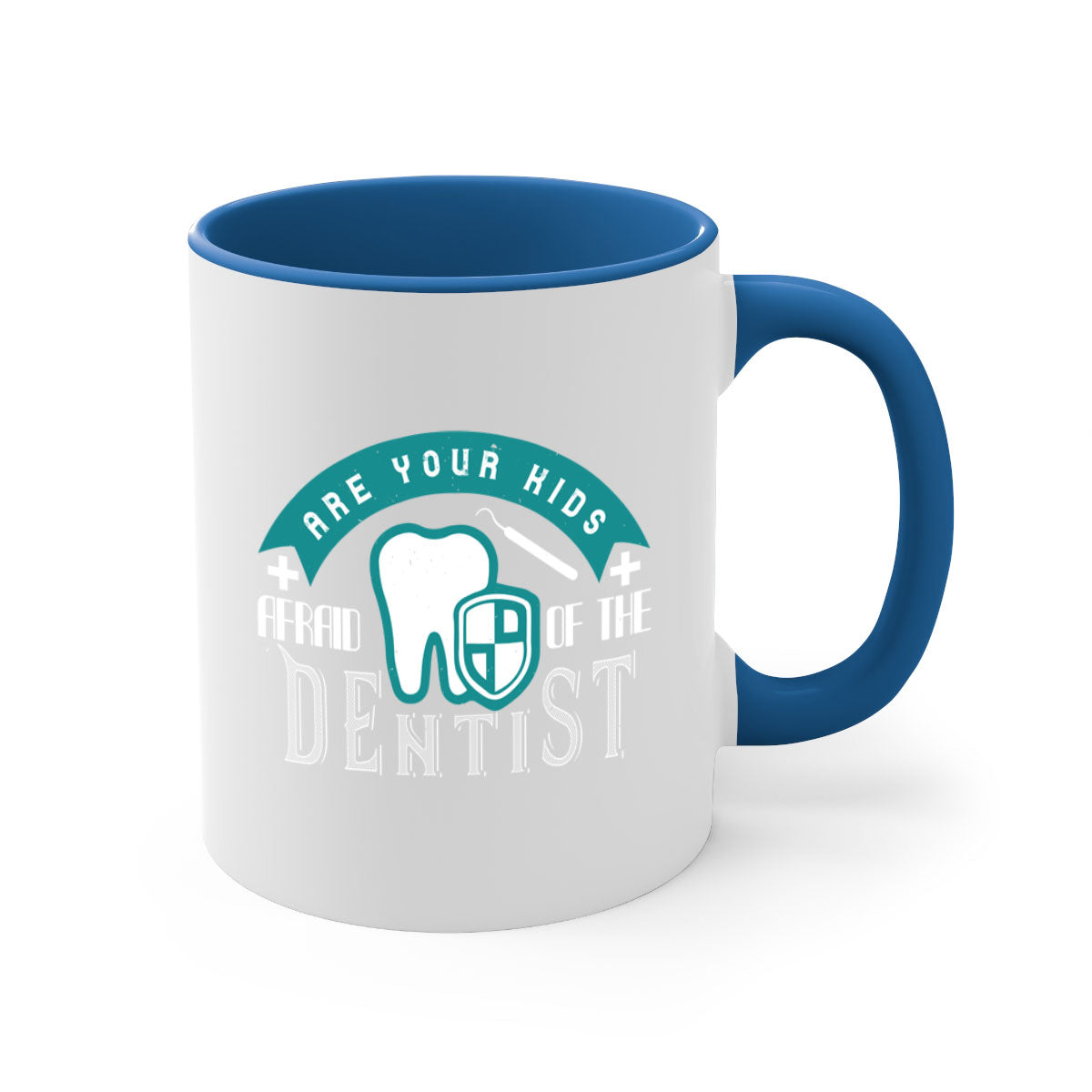 Are your kids afraid of the Dentist Style 6# Mug with colorful handle and glossy finish, perfect for coffee or tea.