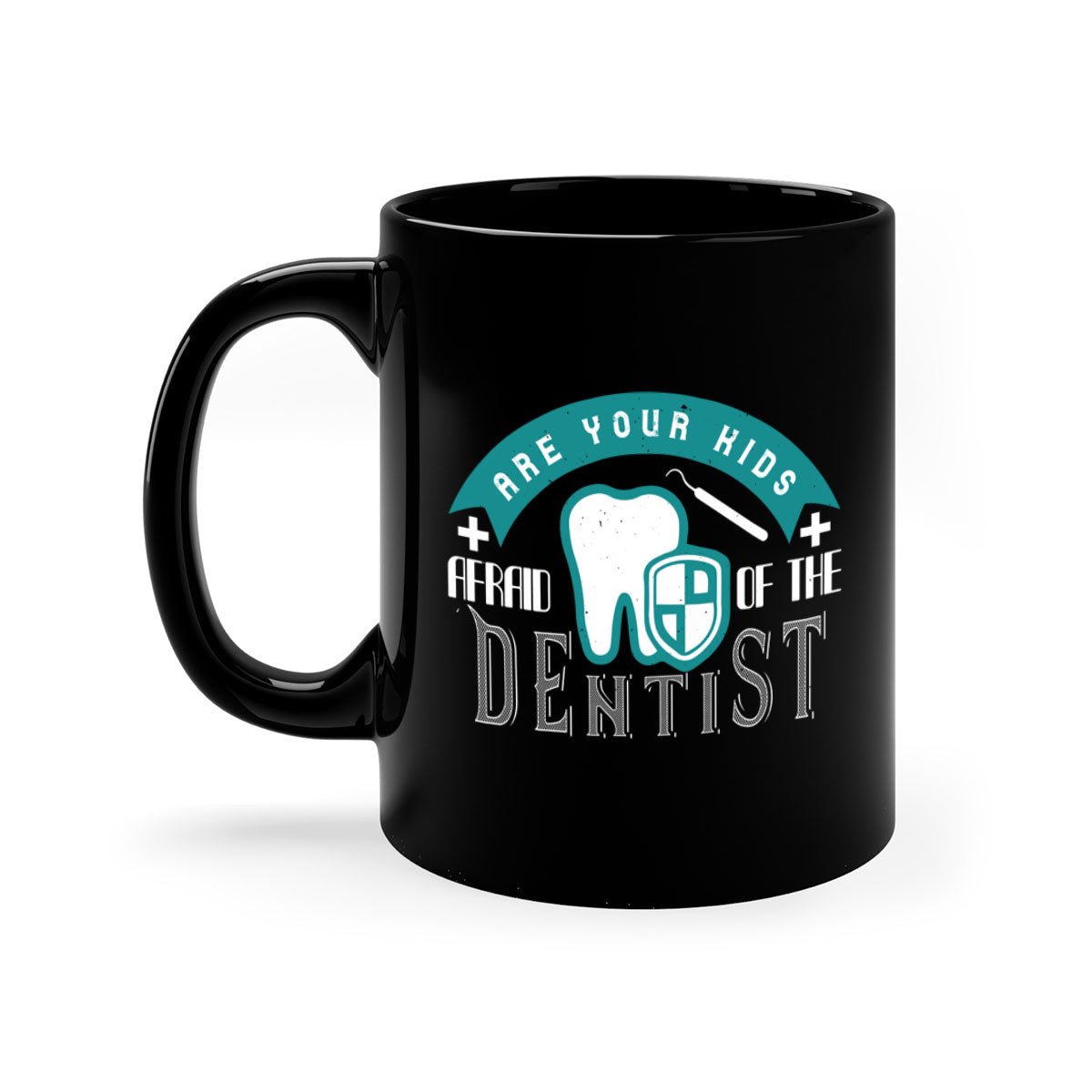Are your kids afraid of the Dentist Style 6# Mug with colorful handle and glossy finish, perfect for coffee or tea.