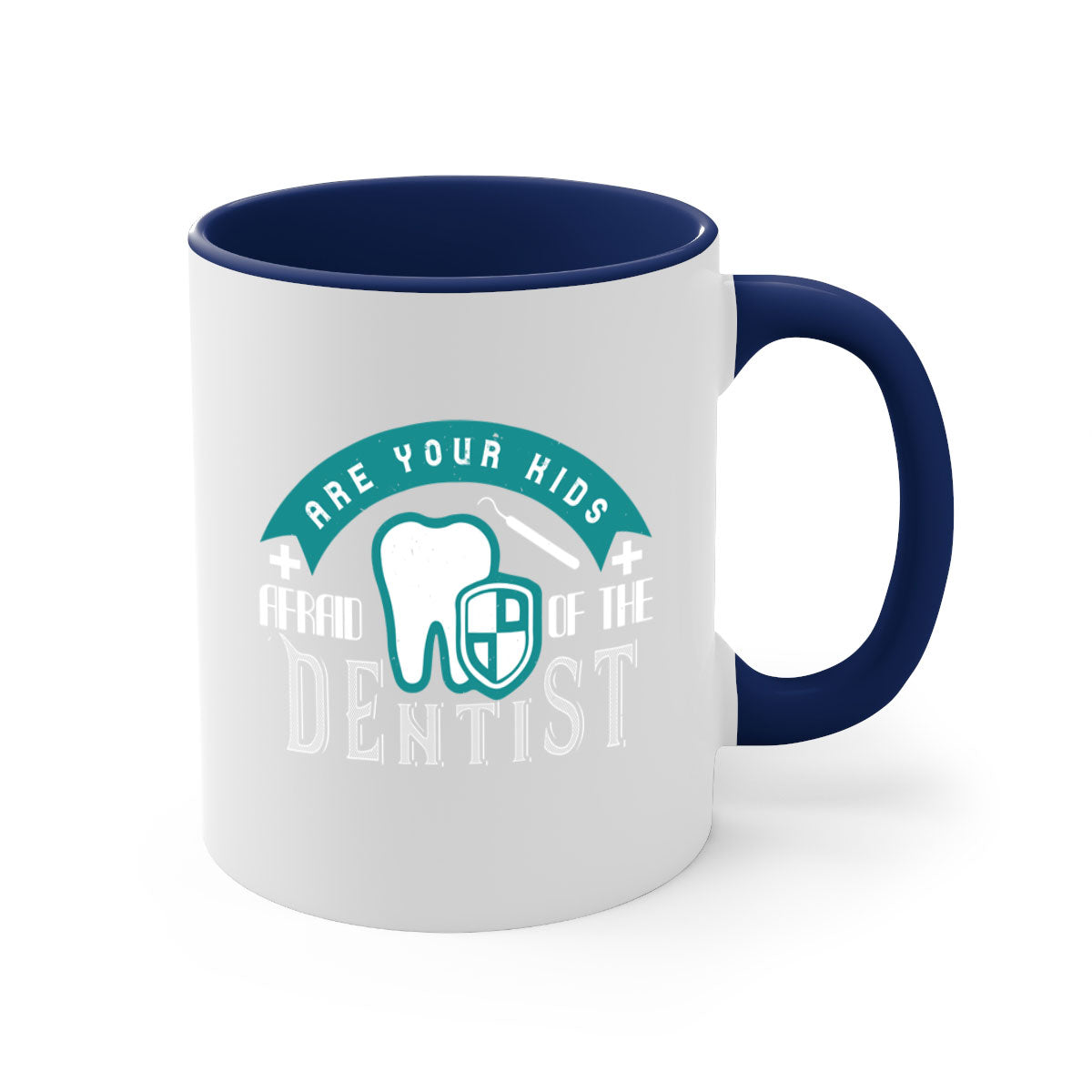 Are your kids afraid of the Dentist Style 6# Mug with colorful handle and glossy finish, perfect for coffee or tea.