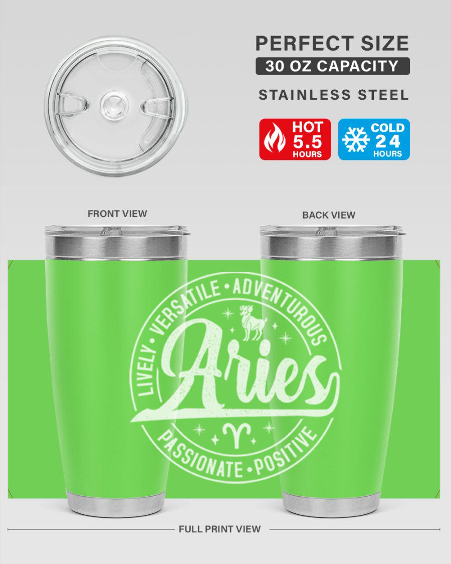 Aries 103# Tumbler showcasing a sleek stainless steel design with a copper lining, perfect for hot and cold beverages.