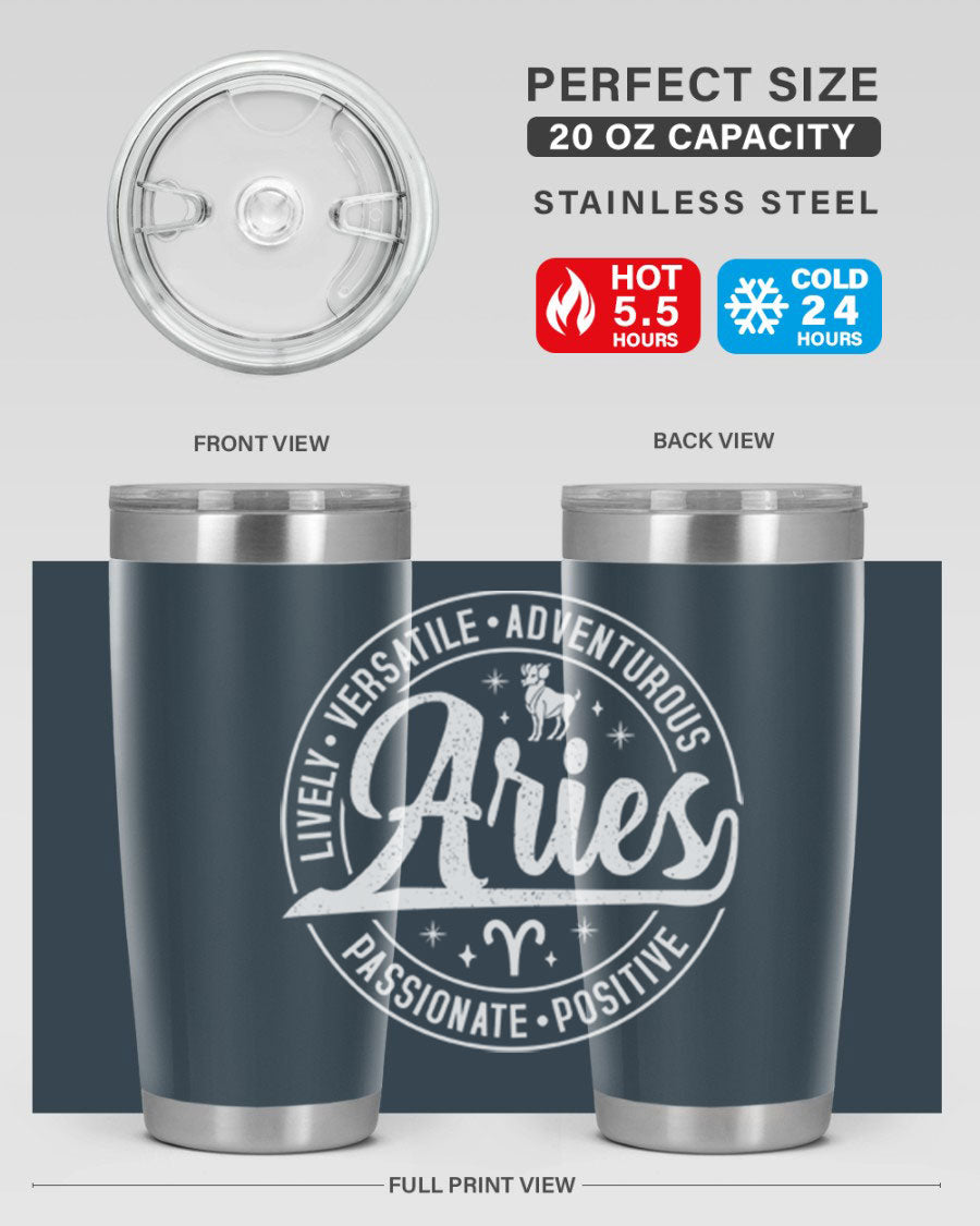 Aries 103# Tumbler showcasing a sleek stainless steel design with a copper lining, perfect for hot and cold beverages.