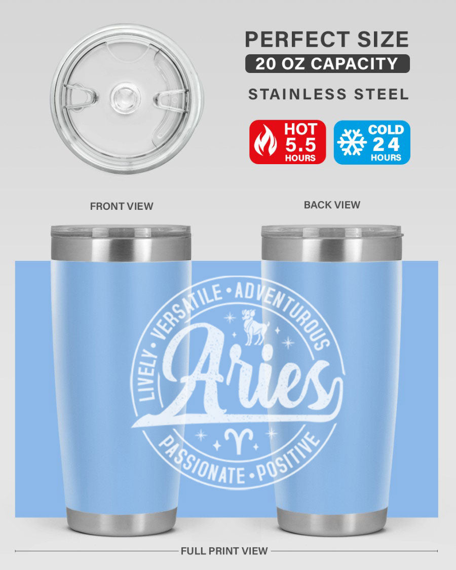 Aries 103# Tumbler showcasing a sleek stainless steel design with a copper lining, perfect for hot and cold beverages.