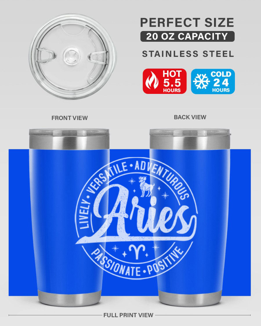 Aries 103# Tumbler showcasing a sleek stainless steel design with a copper lining, perfect for hot and cold beverages.