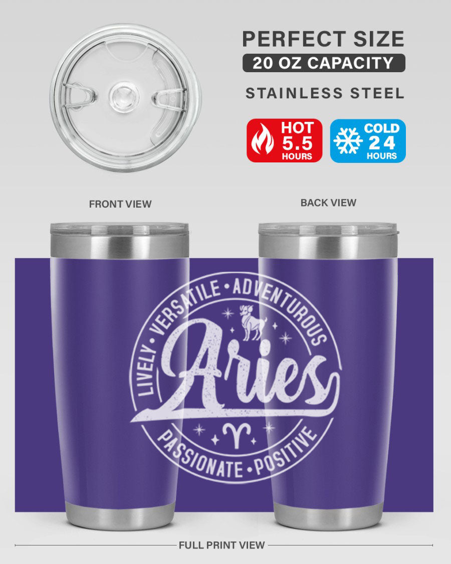 Aries 103# Tumbler showcasing a sleek stainless steel design with a copper lining, perfect for hot and cold beverages.