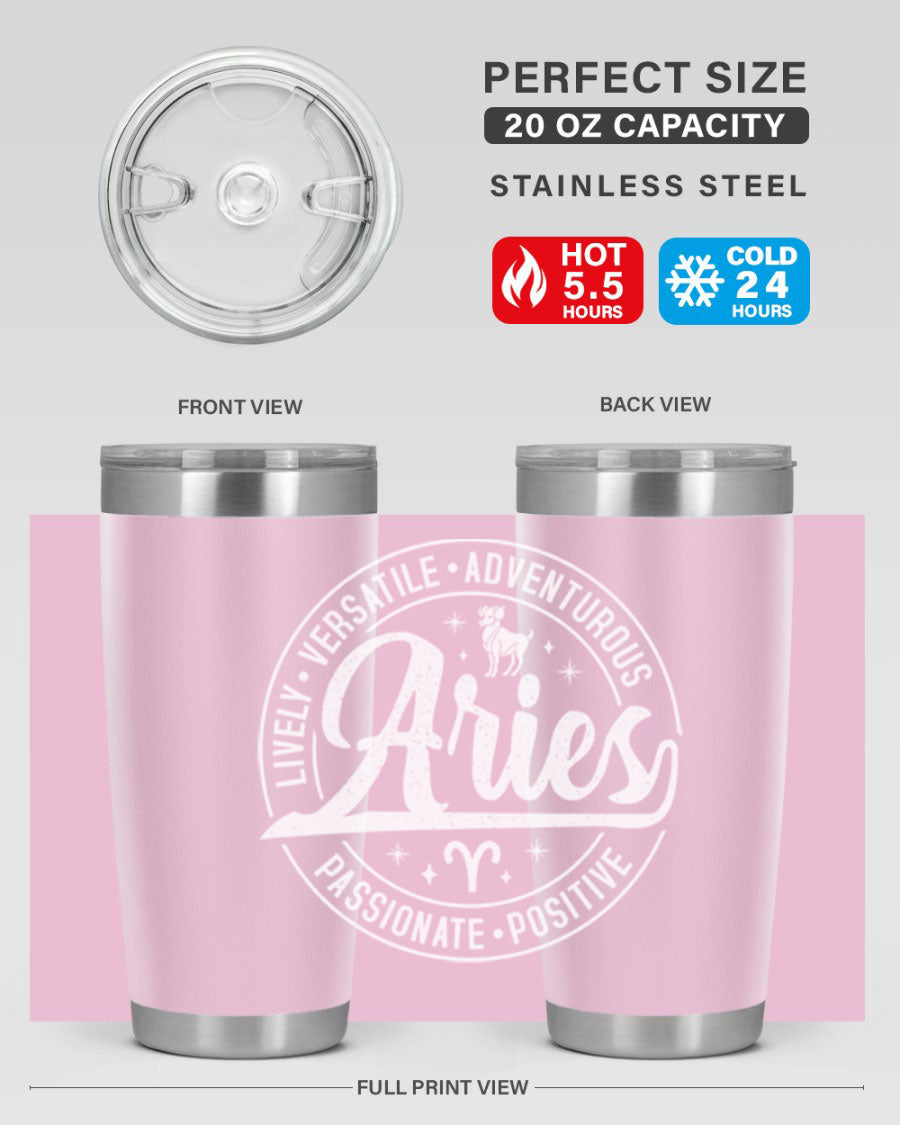 Aries 103# Tumbler showcasing a sleek stainless steel design with a copper lining, perfect for hot and cold beverages.